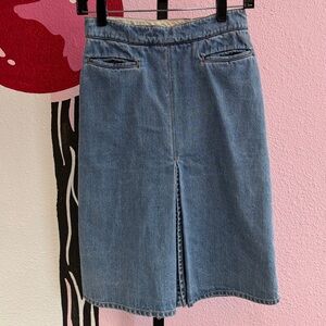 Stella McCartney Denim Straight Midi Skirt Size 26